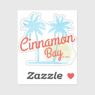 Cinnamon Bay USVI  Bokshon Klassieke ronde Sticker
