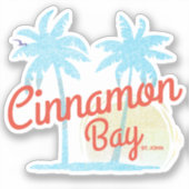 Cinnamon Bay USVI Bokshon Klassieke ronde Sticker (Voorkant)