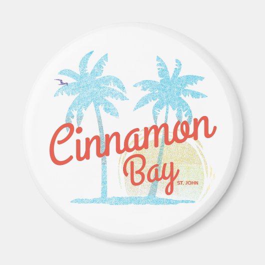 Cinnamon Bay USVI strand Magneet (Voorkant)