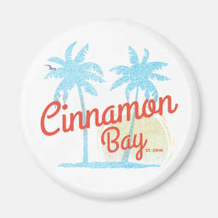 Cinnamon Bay USVI Vintage Strand Magneet