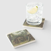 Cinnamon Beer uit Audubon's Quadrupeds Stenen Onderzetter (Zijkant)