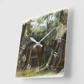 Cinnamon Beer uit Audubon's Quadrupeds Vierkante Klok (Hoek)