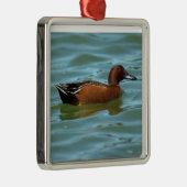 Cinnamon Blauwgroen Metalen Ornament (Rechts)