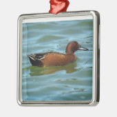 Cinnamon Blauwgroen Metalen Ornament (Links)