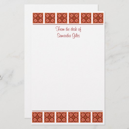 Cinnamon Briefpapier (Voorkant / Achterkant)