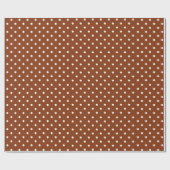 Cinnamon Brown | Wappapier met witte poka-dot Cadeaupapier (Vlak)