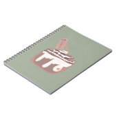 Cinnamon Bun Dessert Hand Drawn Art Notitieboek (Linkerzijde)