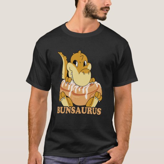 Cinnamon Bun Dinosaur Sweet Pastry Dino Cinnamon R T-shirt (Voorkant)