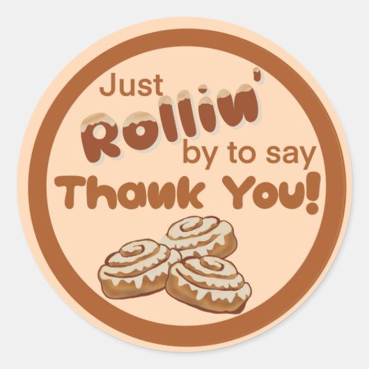 Cinnamon bun-labels, bedankt label (Voorkant)