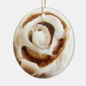 Cinnamon Bun met Icing Keramisch Ornament (Links)