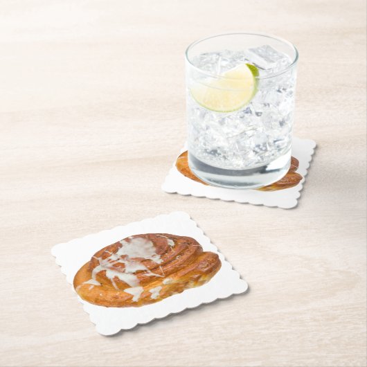 Cinnamon Bun Roll Model Kartonnen Onderzetters (Insitu)