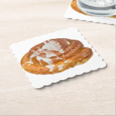 Cinnamon Bun Roll Model Kartonnen Onderzetters (Gebogen)