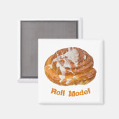 Cinnamon Bun Roll Model Magneet (Voorkant / Achterkant)