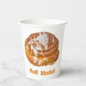 Cinnamon Bun Roll Model Papieren Bekers (Voorkant)