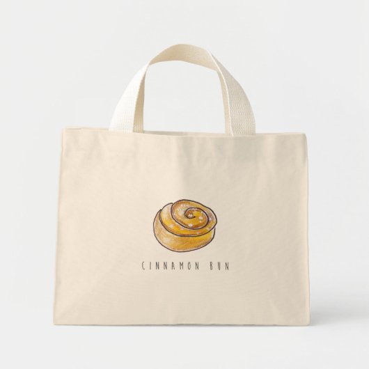 Cinnamon Bun swedish Kanelbulle Funny Mini Tote Bag (Voorkant)