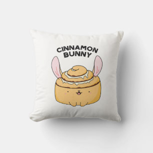 Cinnamon Bunny Funny Cinnamon Bun Pun Kussen