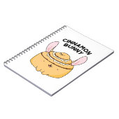 Cinnamon Bunny Funny Cinnamon Bun Pun Notitieboek (Linkerzijde)