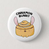 Cinnamon Bunny Funny Cinnamon Bun Pun Ronde Button 5,7 Cm (Voorkant)