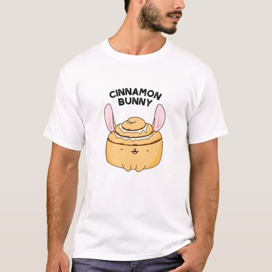 Cinnamon Bunny Funny Cinnamon Bun Pun T-shirt (Voorkant)