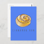 Cinnamon Buns Cinnamon Rolls Coffee Fika Briefkaart (Voorkant / Achterkant)