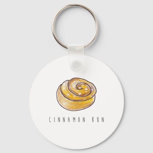 Cinnamon Buns Cinnamon Rolls Coffee Fika Sleutelhanger (Voorkant)