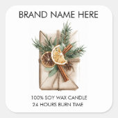 Cinnamon & Citrus Design | Christmas Candle Labels (Voorkant)