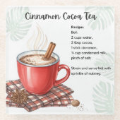 Cinnamon Cocoa Tea Glazen Onderzetter (Voorkant)