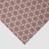 Cinnamon Cream Folk Loop Modern Dismal Floral Tissuepapier (Detail)