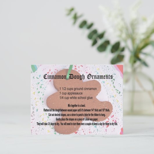 Cinnamon Dough Ornament Briefkaart (Staand voorkant)