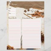 Cinnamon en Spices Recipe Insert (Voorkant)