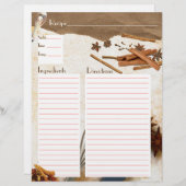 Cinnamon en Spices Recipe Insert (Voorkant / Achterkant)