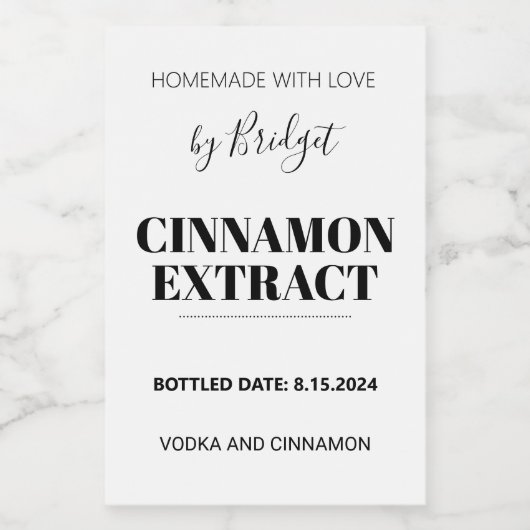  cinnamon Extract Label AF_01sq Wijn Etiket (Enkel label)