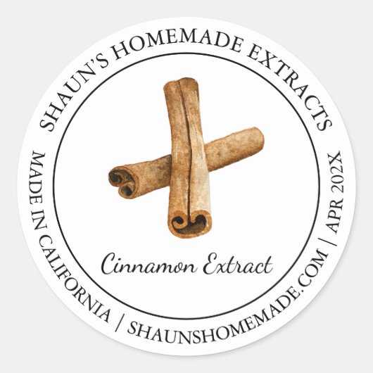 Cinnamon Extract Modern label (Voorkant)