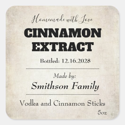 Cinnamon Extract Modern Label Sticker (Voorkant)