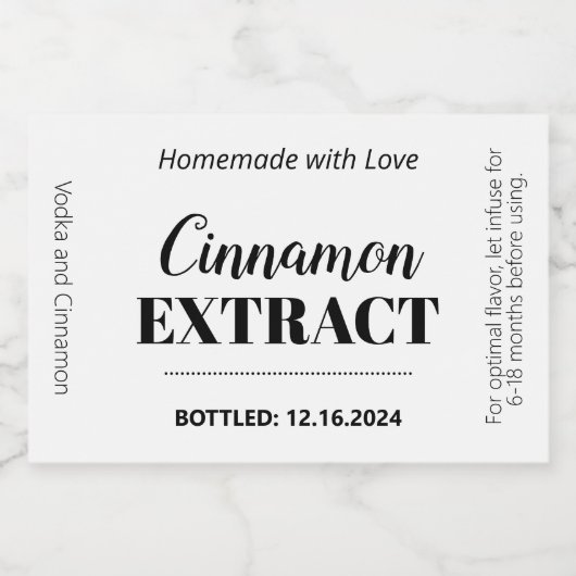 Cinnamon Extract Modern Label Sticker VLL1rt (Enkel label)