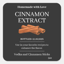 Cinnamon Extract Modern Label Sticker ZVEG_101_01