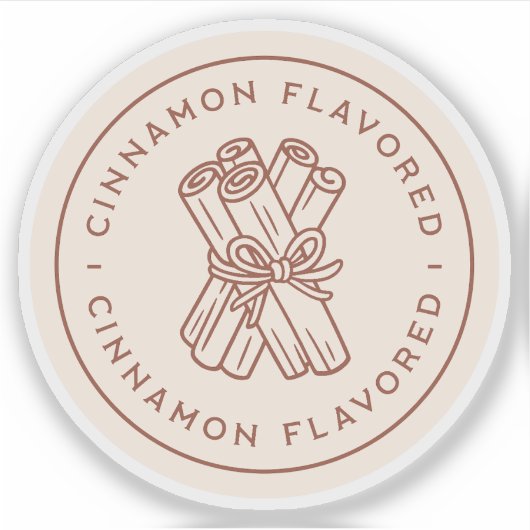 Cinnamon flavor natural sticks homemade aesthetic sticker (Voorkant)