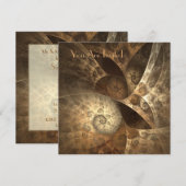 Cinnamon & Ginger Fractal Party nodigt uit Kaart (Voorkant / Achterkant)