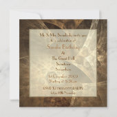 Cinnamon & Ginger Fractal Party nodigt uit Kaart (Achterkant)