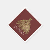 Cinnamon Gold Rustic Botanische Trouwjurk Bruidsfe Servet (Hoek)