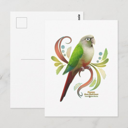 Cinnamon Green Cheek Conure Briefkaart (Voorkant / Achterkant)