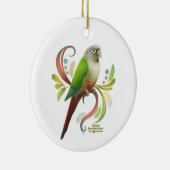 Cinnamon Green Cheek Conure Keramisch Ornament (Rechts)