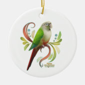 Cinnamon Green Cheek Conure Keramisch Ornament (Voorkant)