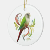Cinnamon Green Cheek Conure Keramisch Ornament (Links)