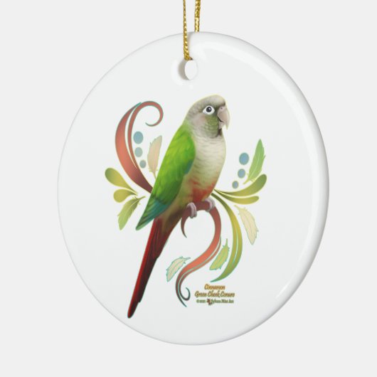Cinnamon Green Cheek Conure Keramisch Ornament (Links)