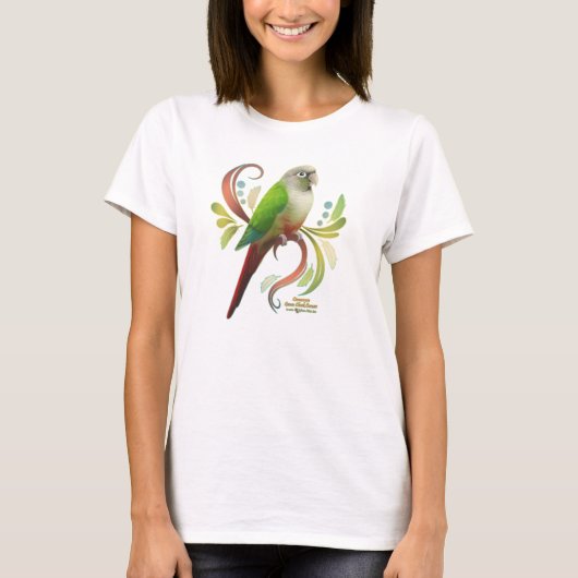 Cinnamon Green Cheek Conure T-shirt (Voorkant)