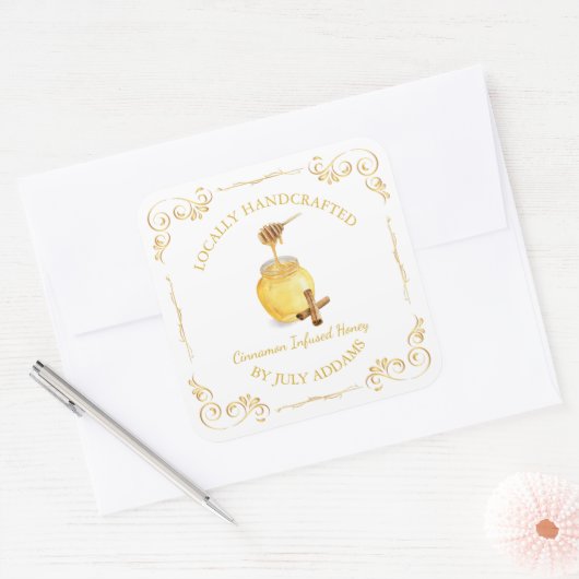 Cinnamon Infused Honey Square Label (Envelop)