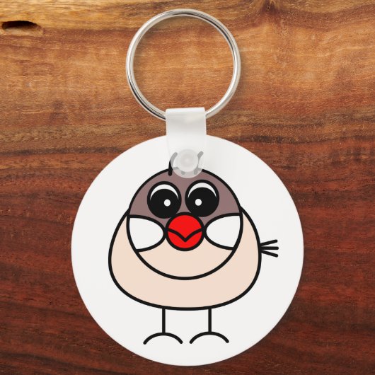 cinnamon Java sparrow Sleutelhanger (Voorkant)