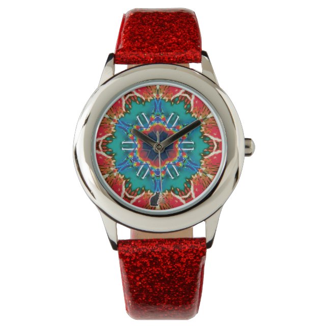 Cinnamon Kaleidoscope Horloge (Voorkant)