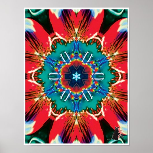 Cinnamon Kinetic Collage Kaleidoscope Poster (Voorkant)